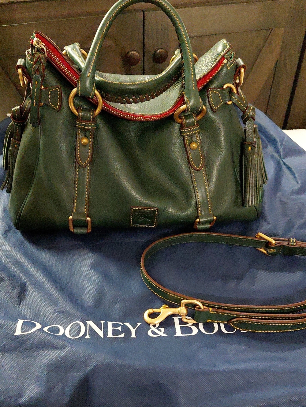 Dooney & Bourke Large Florentine Satchel In Ivy
